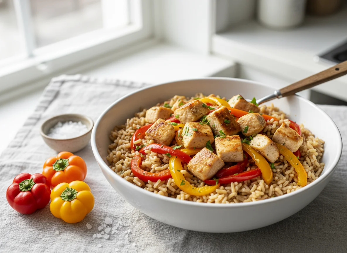 Chicken and Rice with Peppers photo