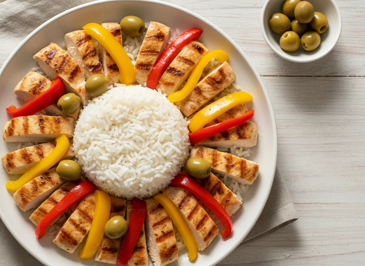 Chicken and Rice with Peppers and Olives photo