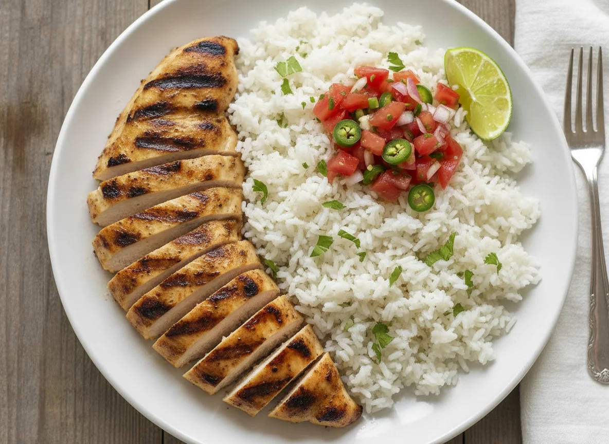 Chicken and Rice with Salsa photo