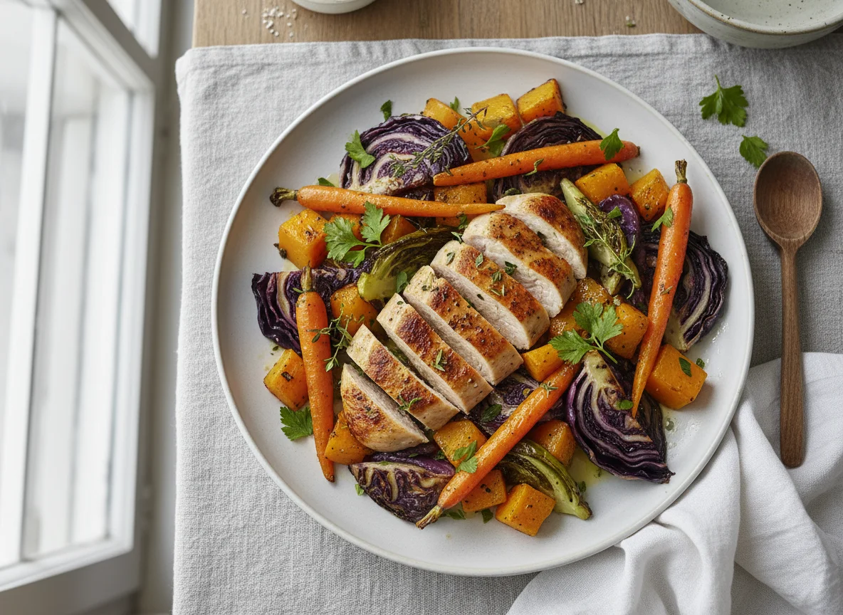 Chicken and Roasted Vegetable Medley photo