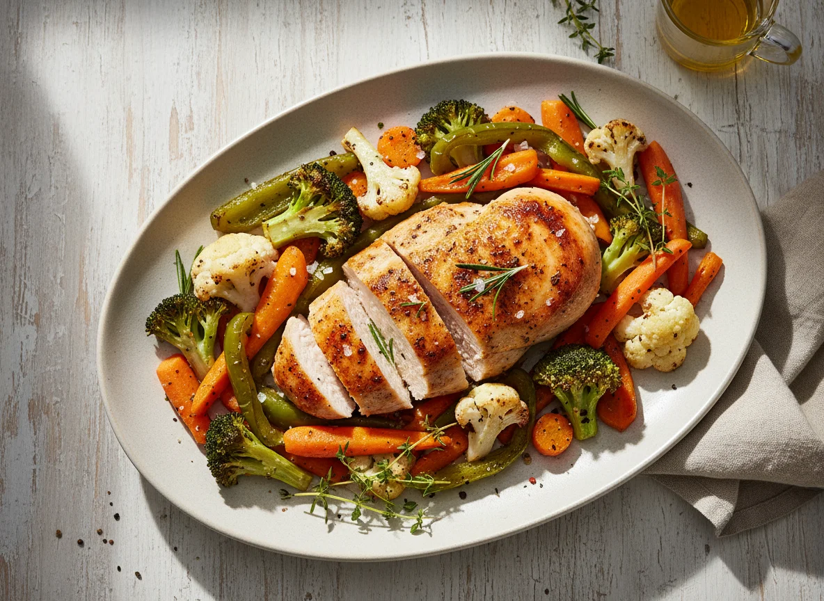 Chicken and Roasted Vegetables photo