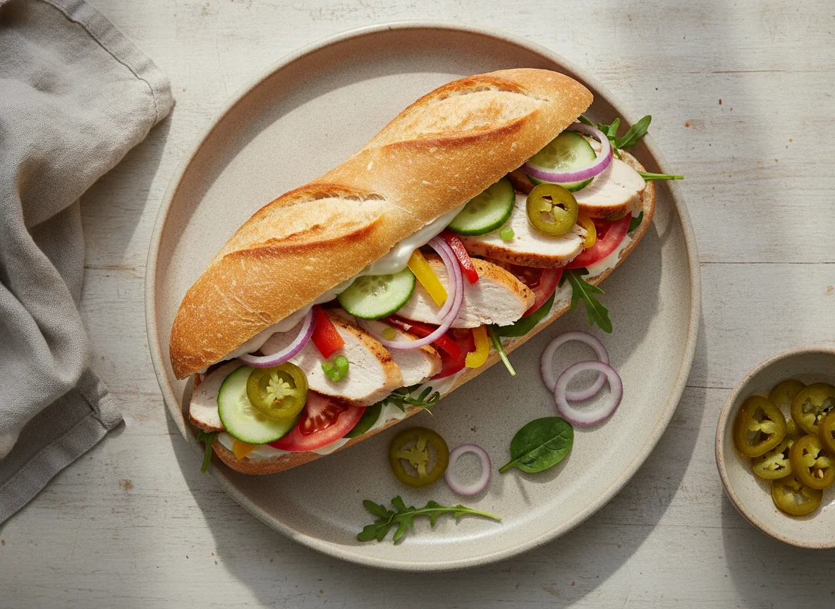 Chicken and Salad Baguette photo