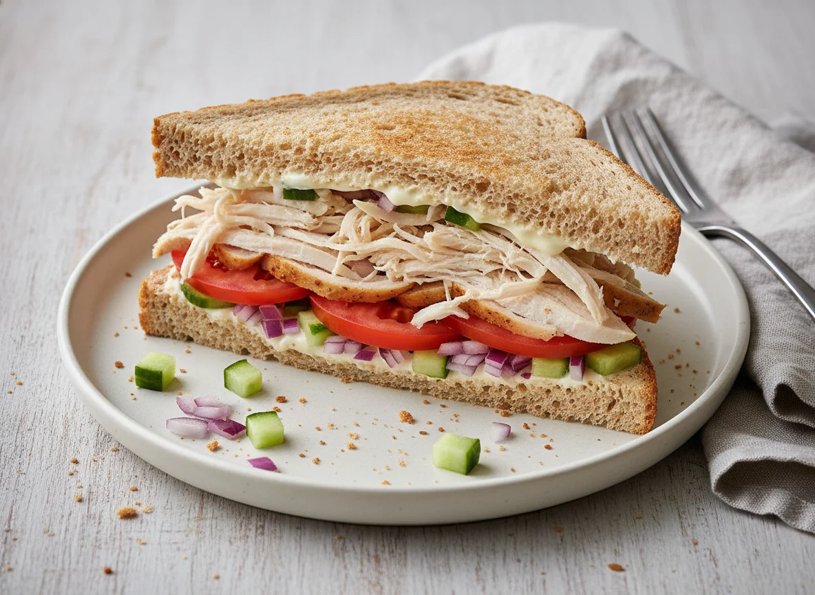 Chicken and Salad Sandwich photo
