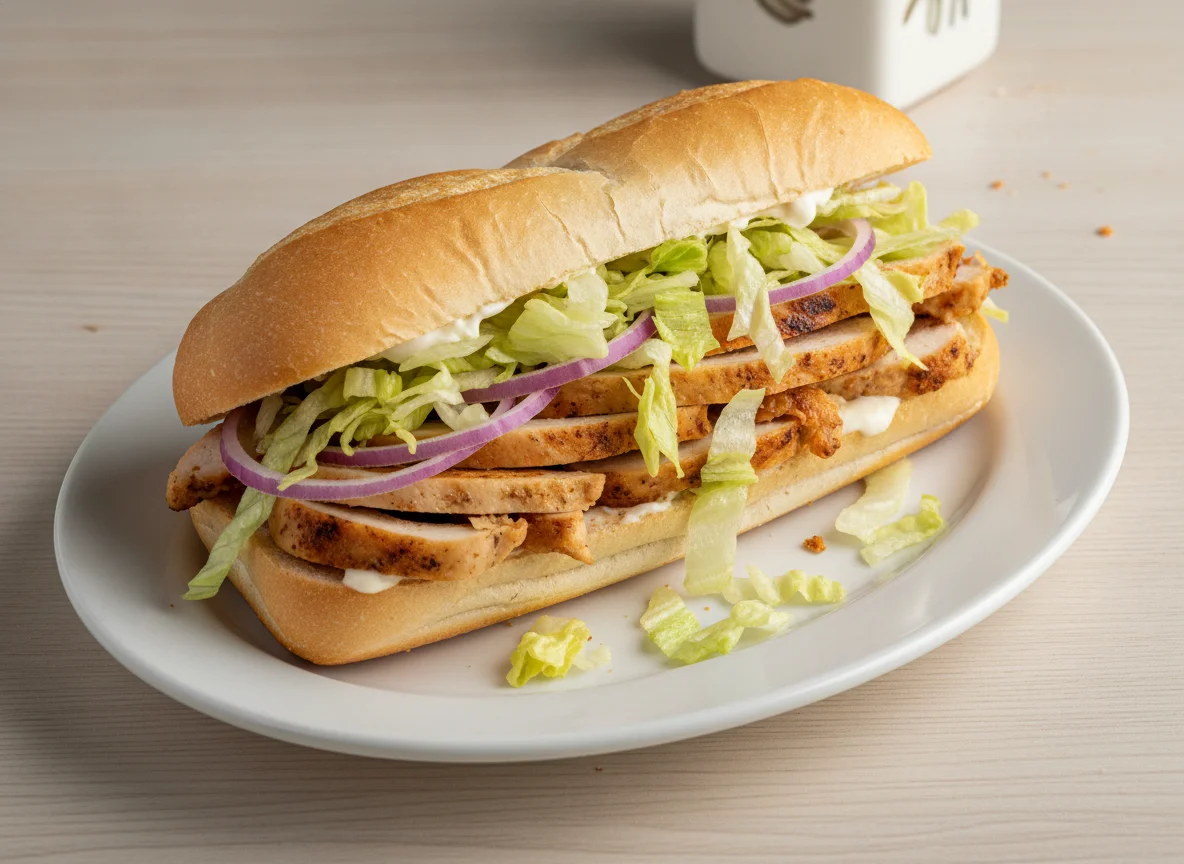 Chicken and Salad Sub Sandwich photo