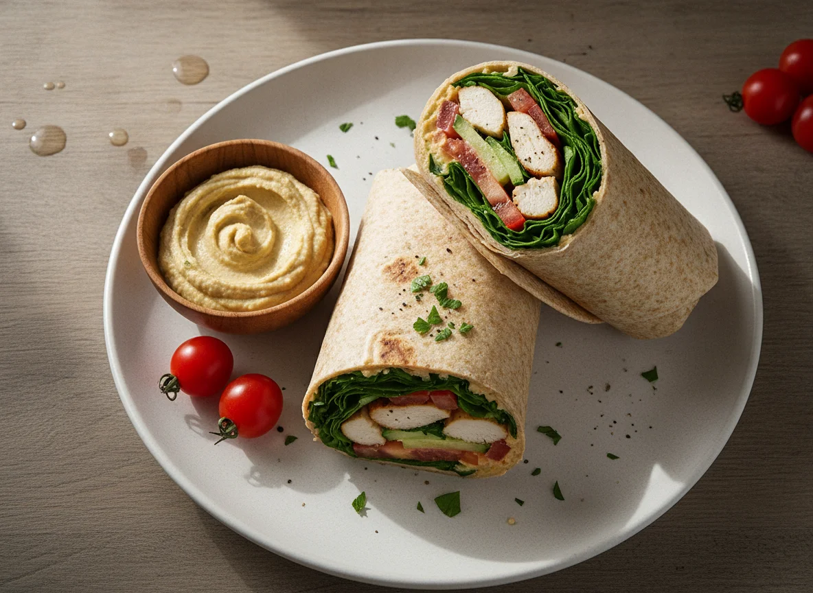 Chicken and Salad Wholemeal Wrap photo