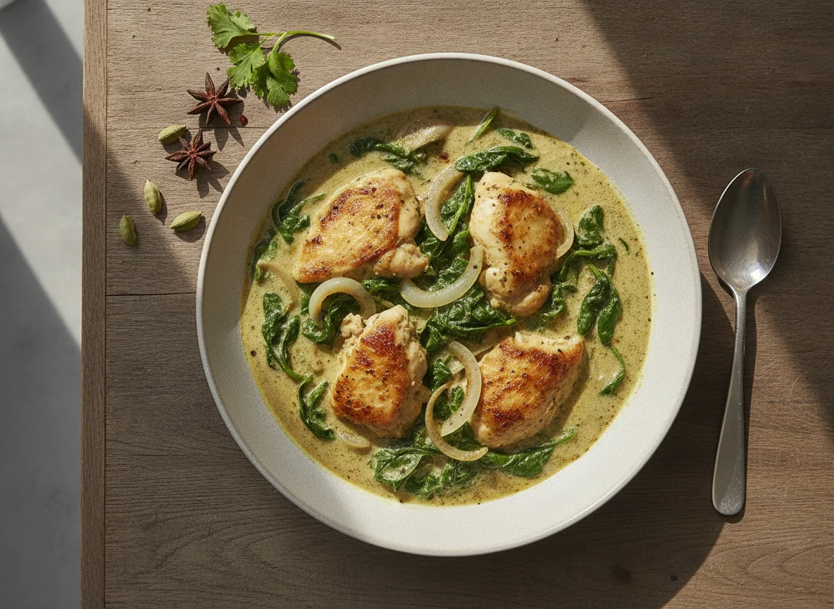 Chicken and Spinach Curry photo