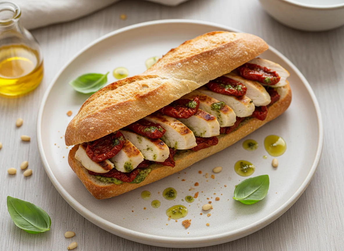 Chicken and Sun-dried Tomato Baguette photo