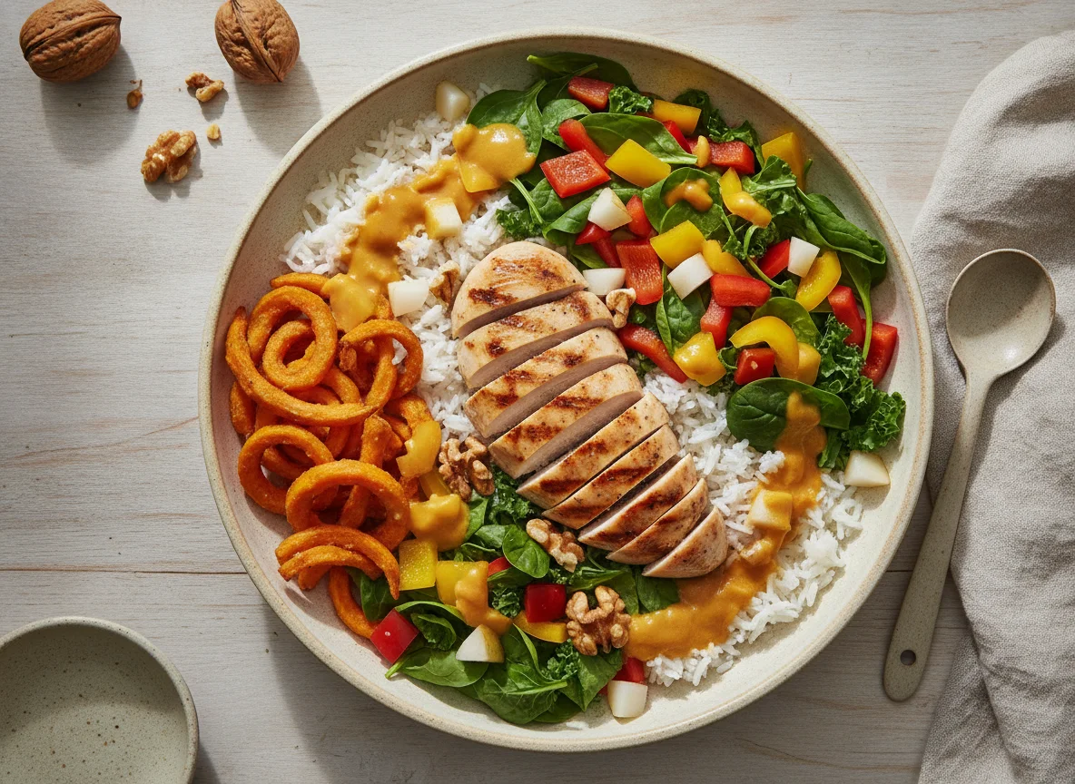 Chicken and Sweet Potato Buddha Bowl photo