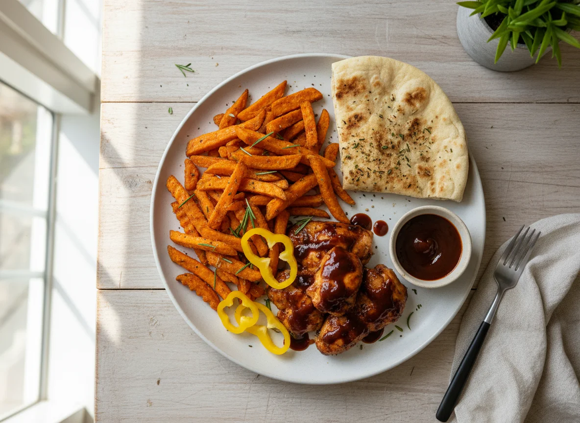 Chicken and Sweet Potato Fries photo
