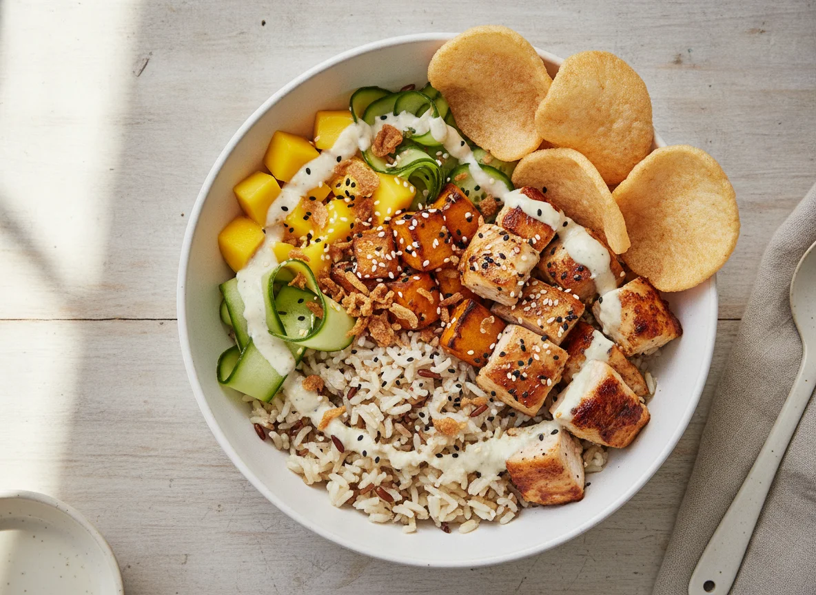 Chicken and Sweet Potato Poke Bowl photo