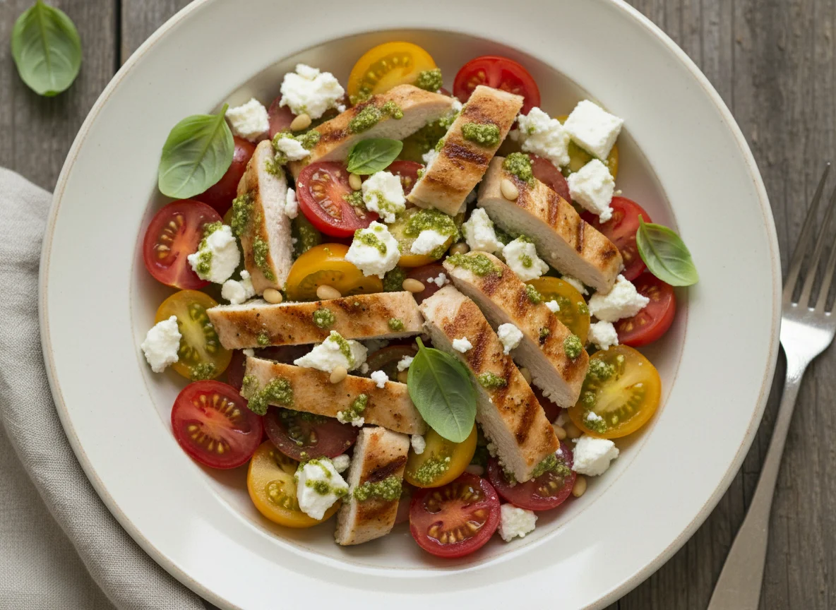 Chicken and Tomato Salad with Feta photo