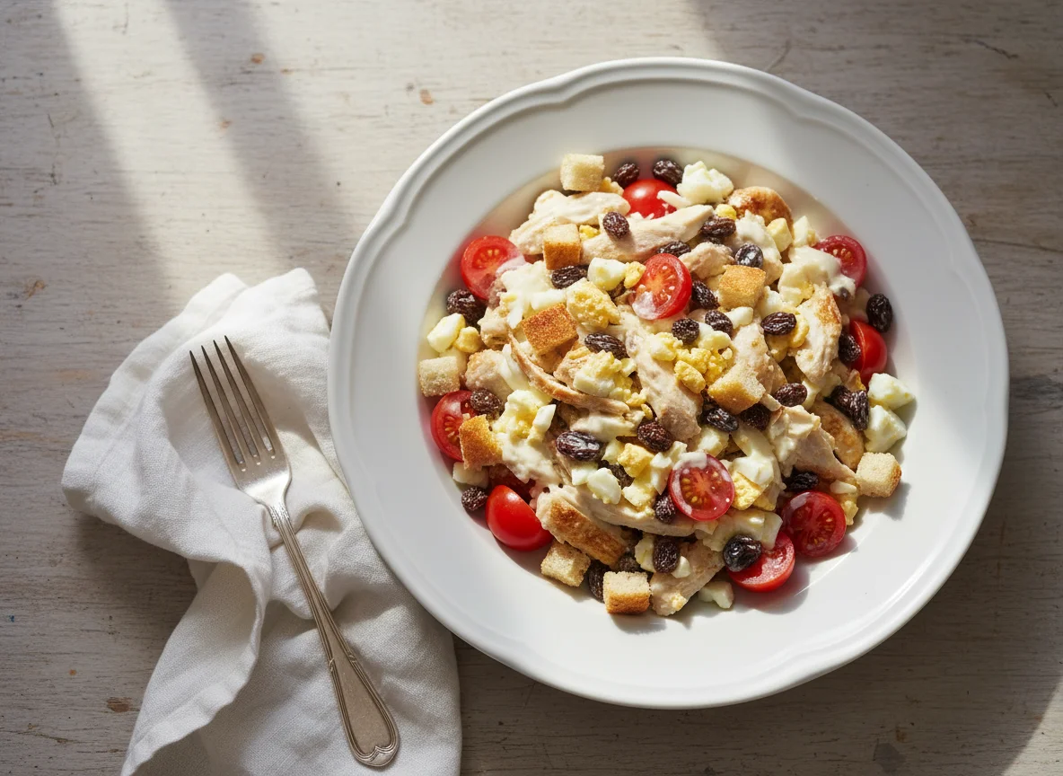 Chicken and Tomato Salad with Raisins photo