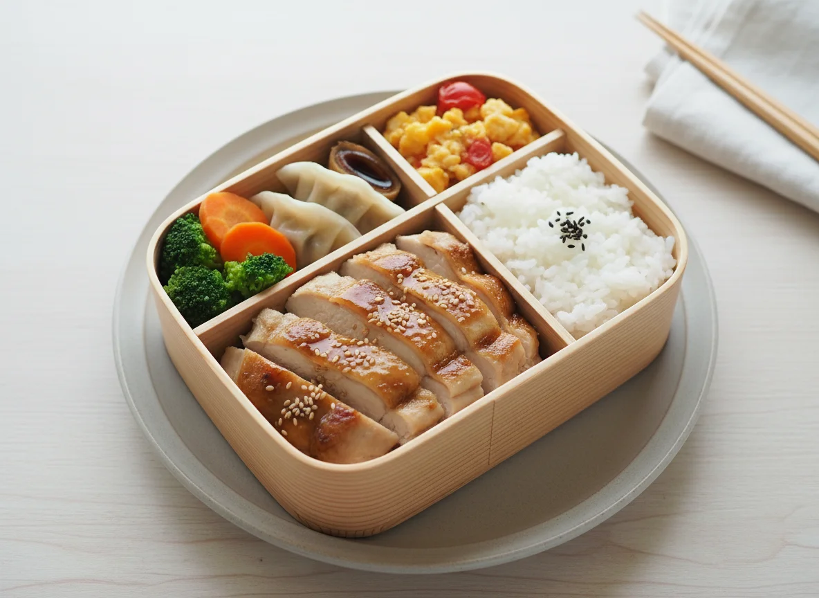 Chicken and Vegetable Bento Box photo
