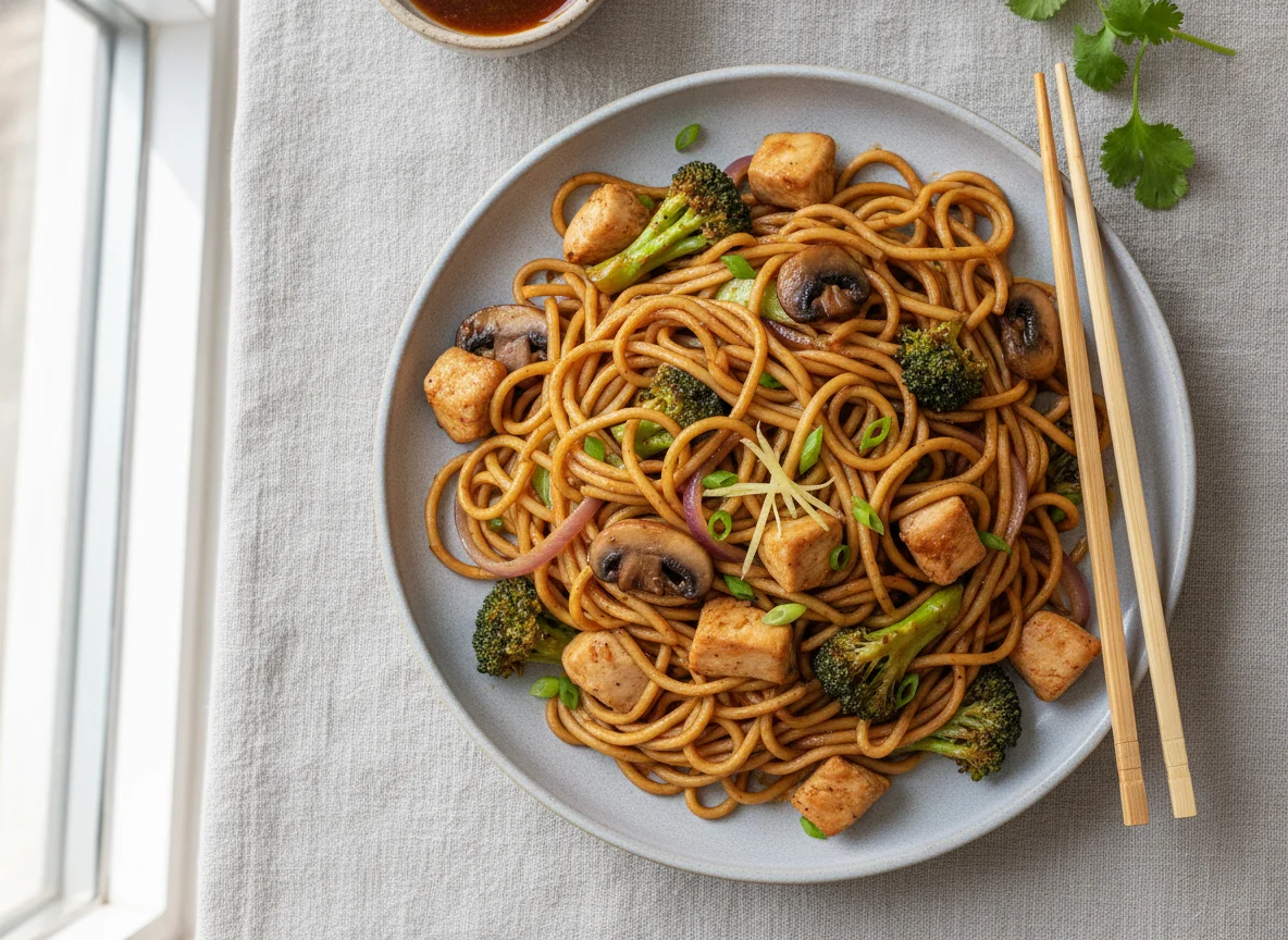 Chicken and Vegetable Chow Mein photo