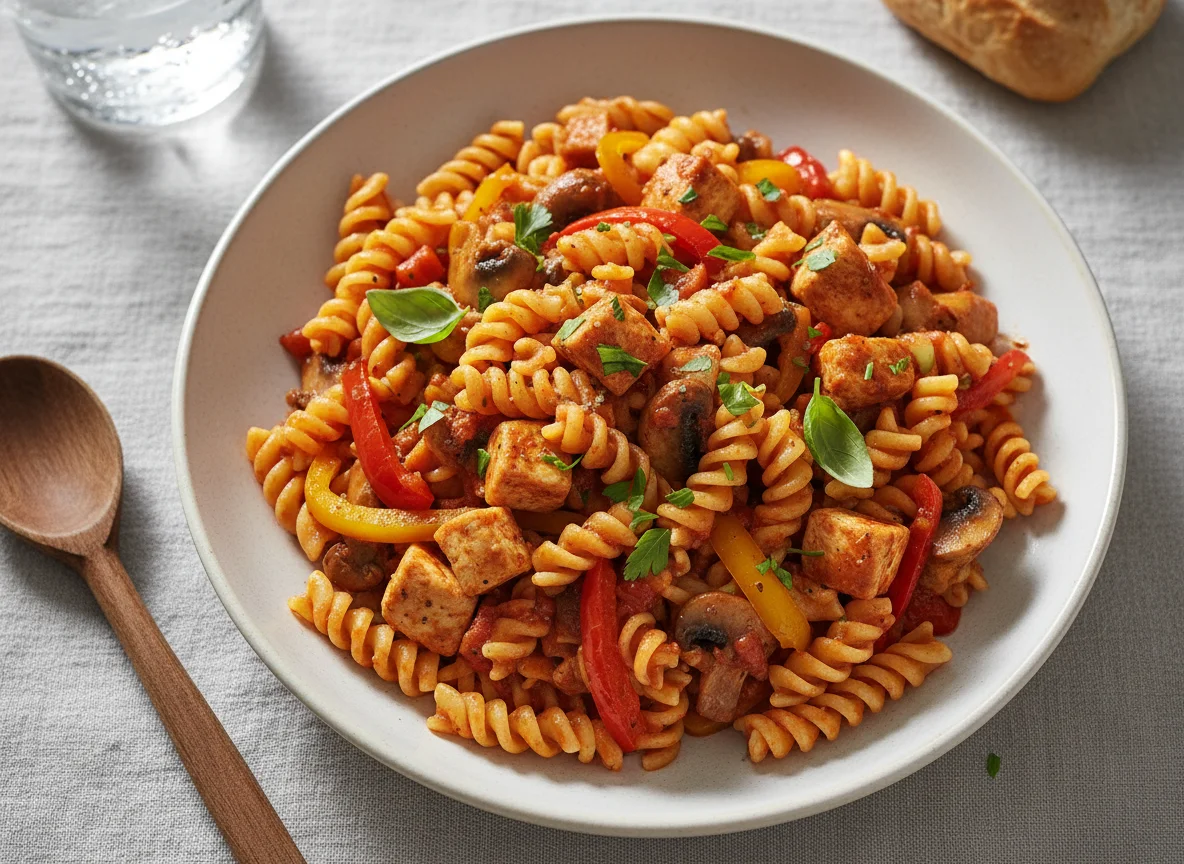 Chicken and Vegetable Fusilli Pasta photo