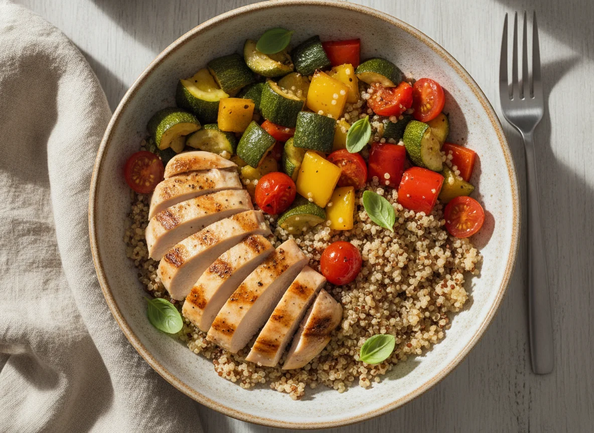 Chicken and Vegetable Grain Bowl photo