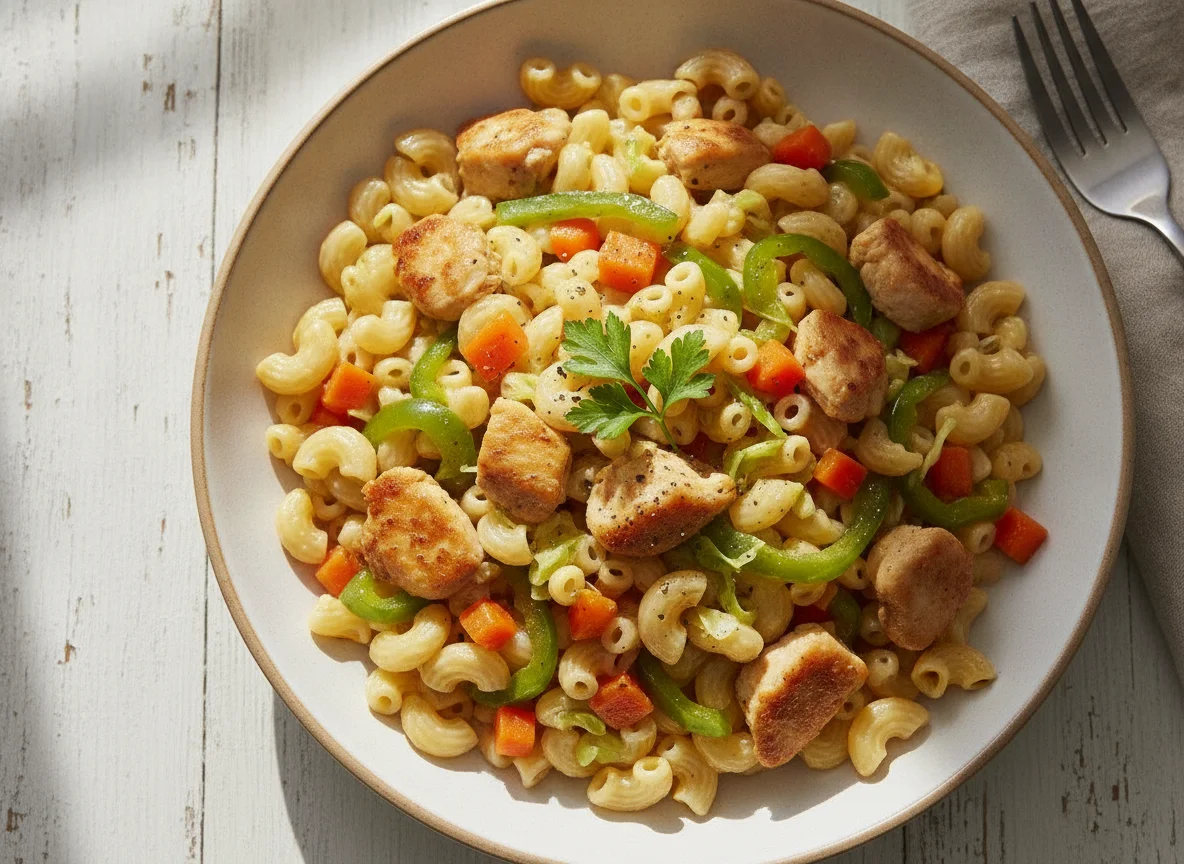 Chicken and Vegetable Macaroni Pasta photo