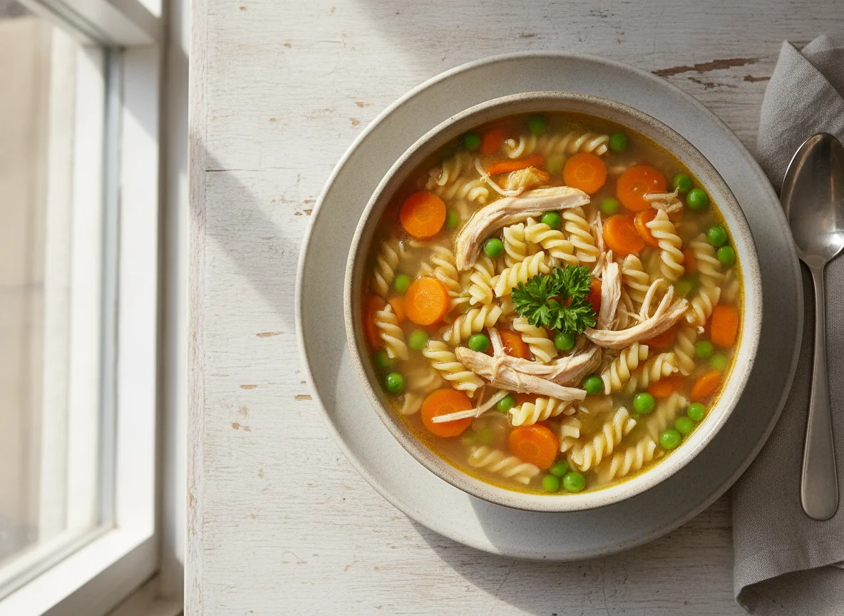 Chicken and Vegetable Pasta Soup photo