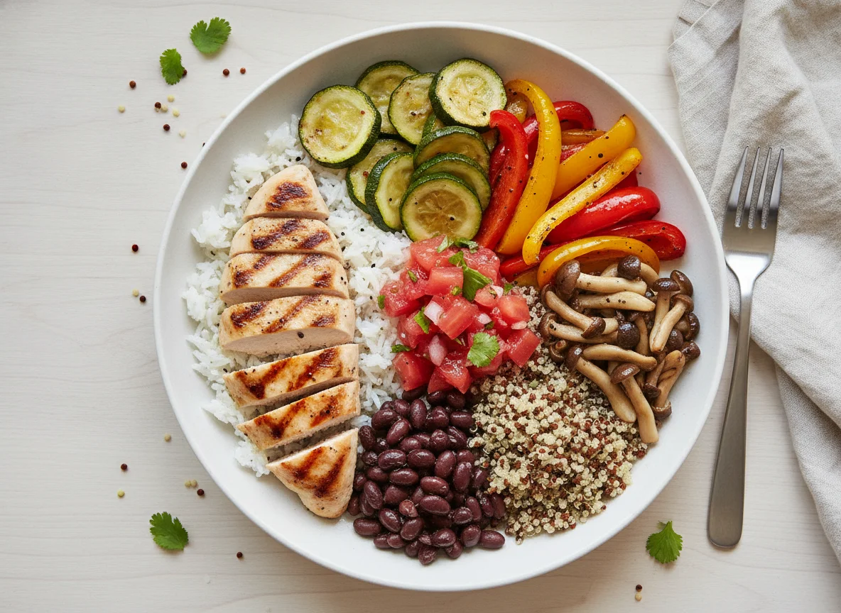 Chicken and Vegetable Quinoa Bowl photo