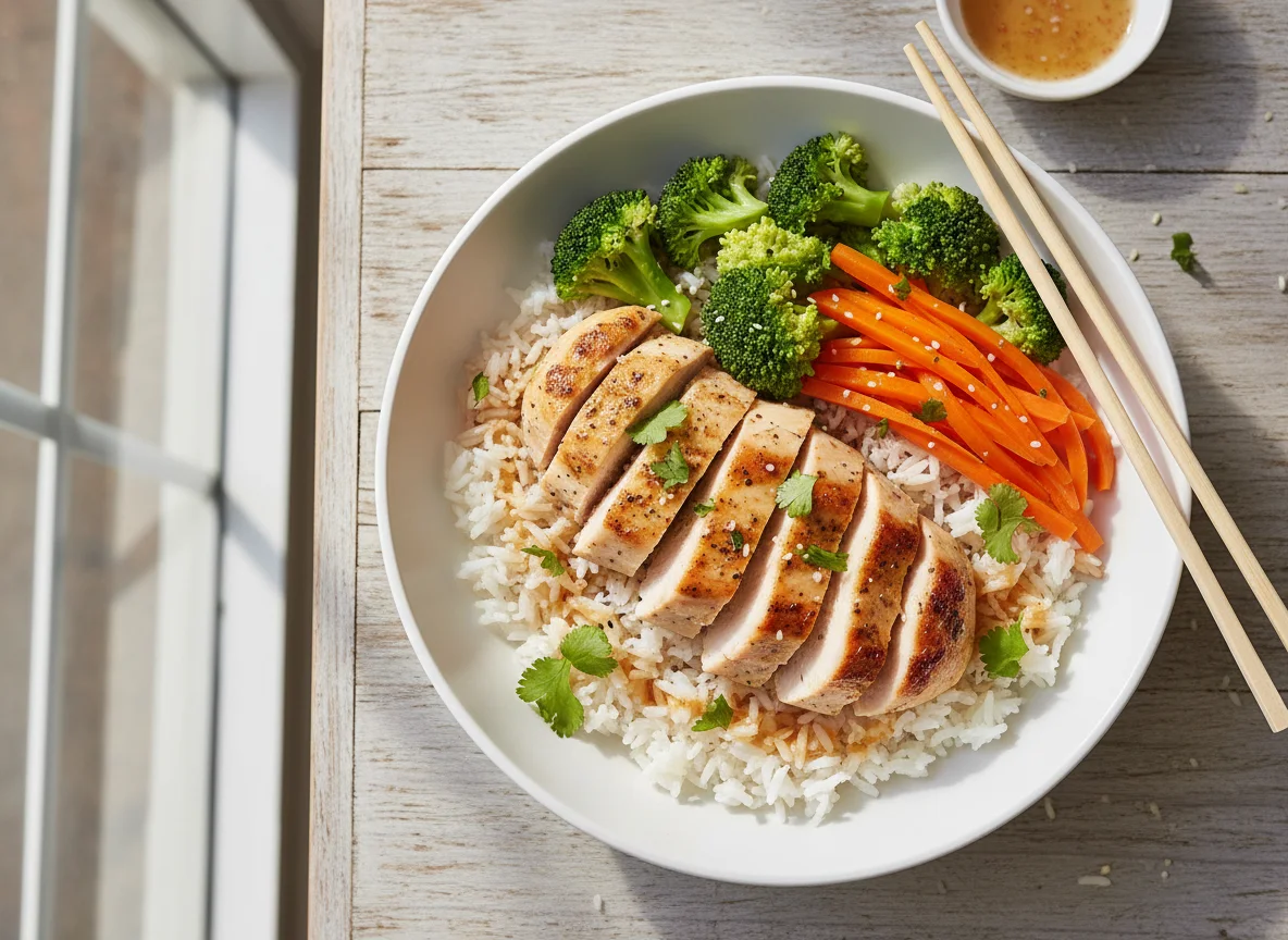 Chicken and Vegetable Rice Bowl photo