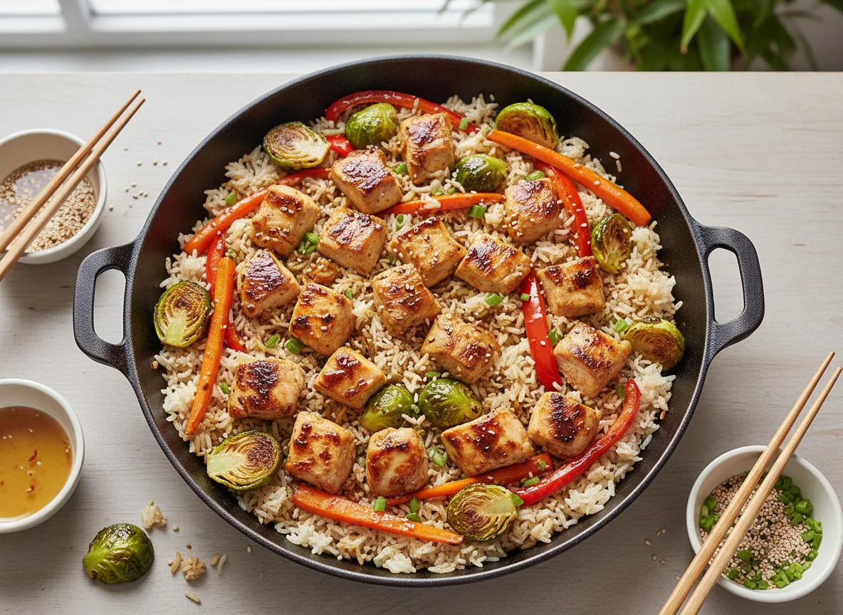 Chicken and Vegetable Rice Skillet photo