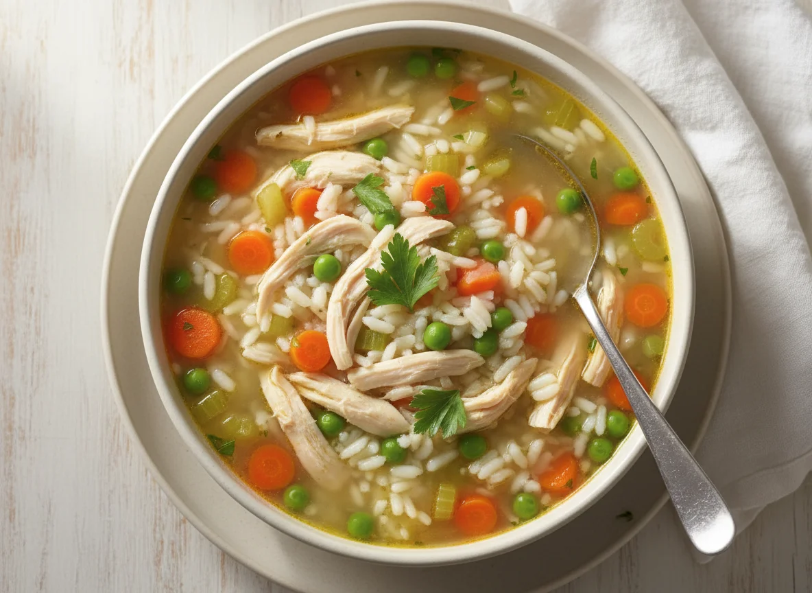 Chicken and Vegetable Rice Soup photo
