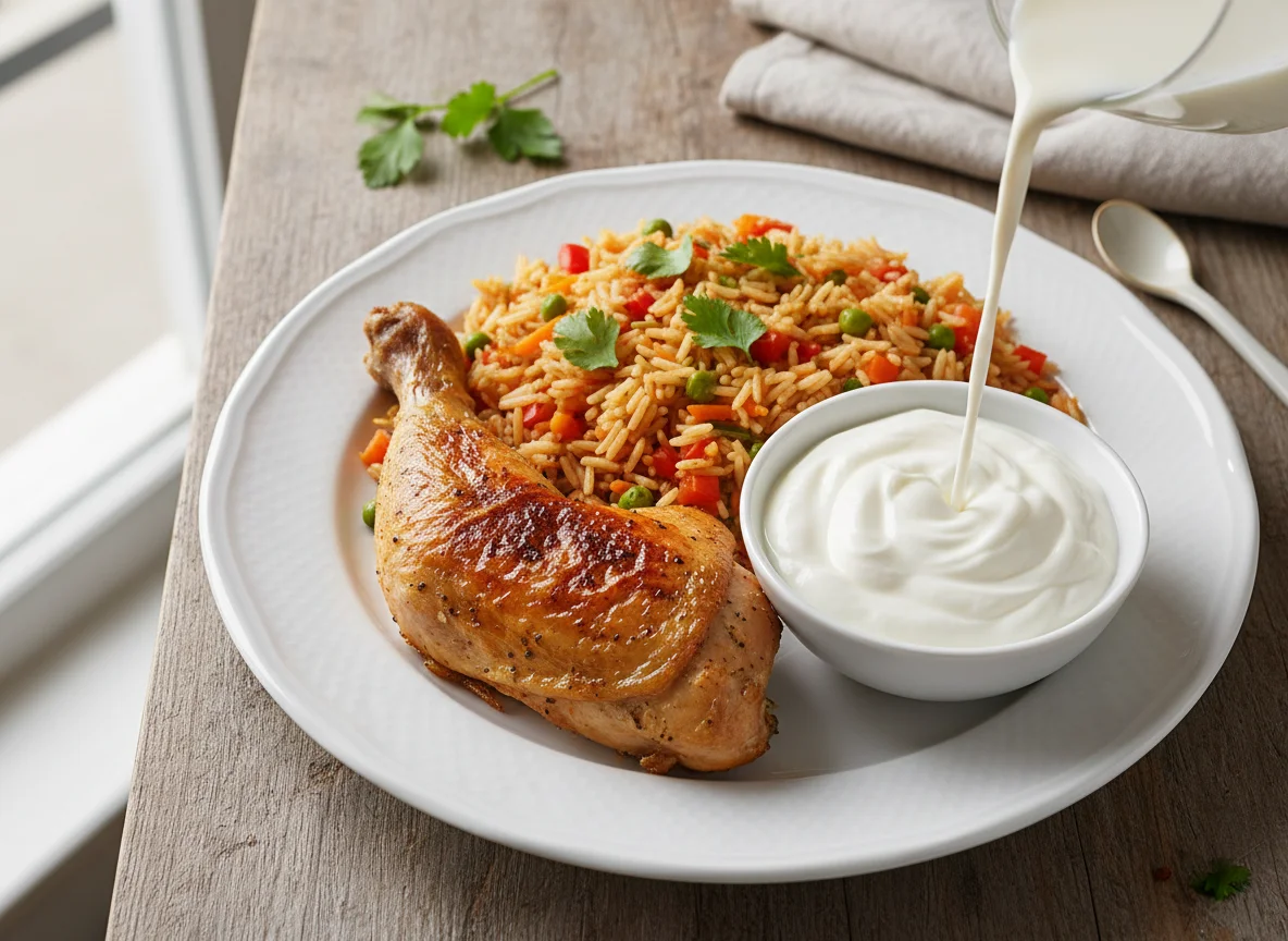 Chicken and Vegetable Rice with Yogurt photo