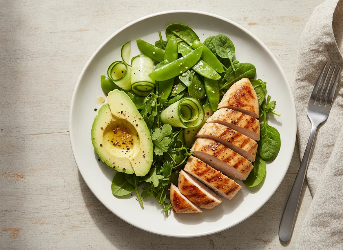 Chicken and Vegetable Salad Plate photo