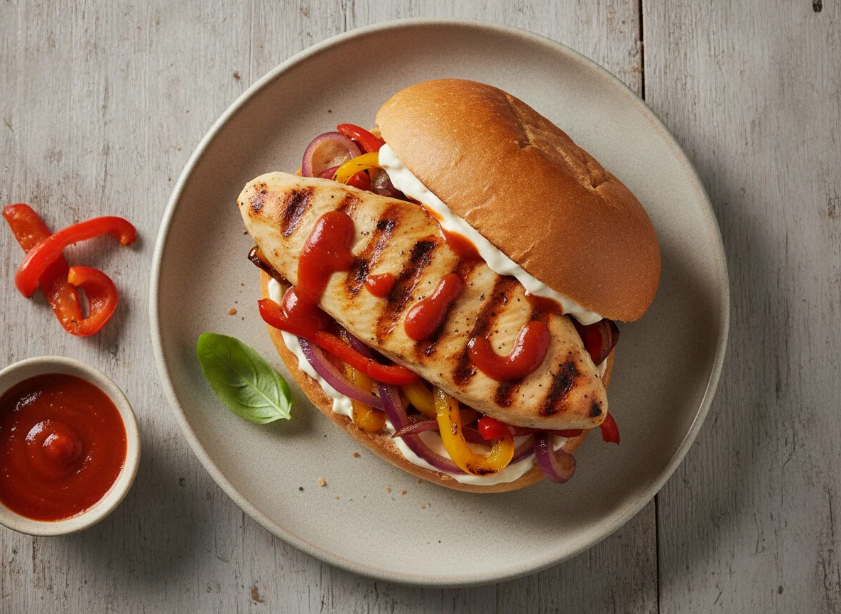 Chicken and Vegetable Sandwich photo
