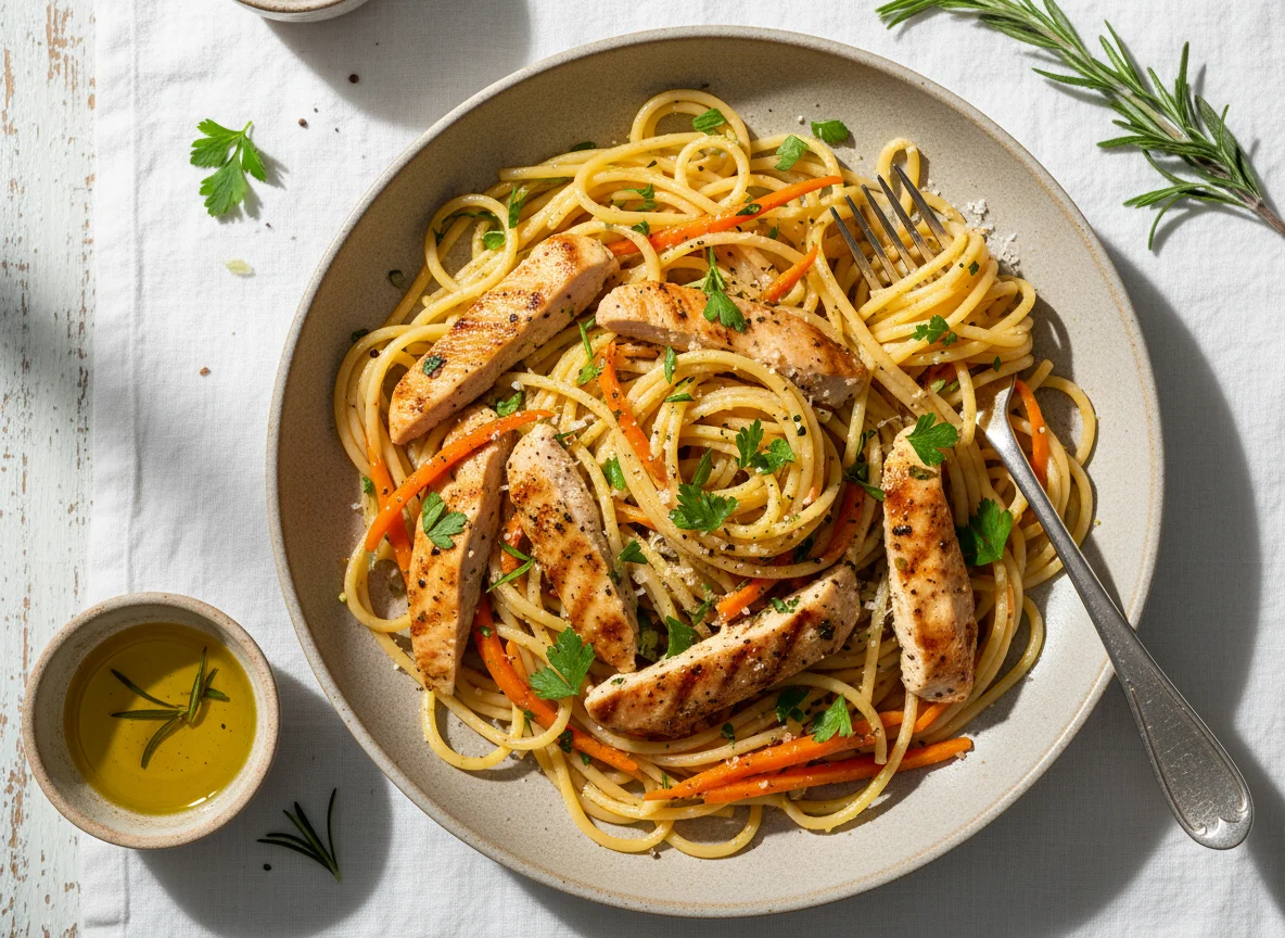 Chicken and Vegetable Spaghetti photo