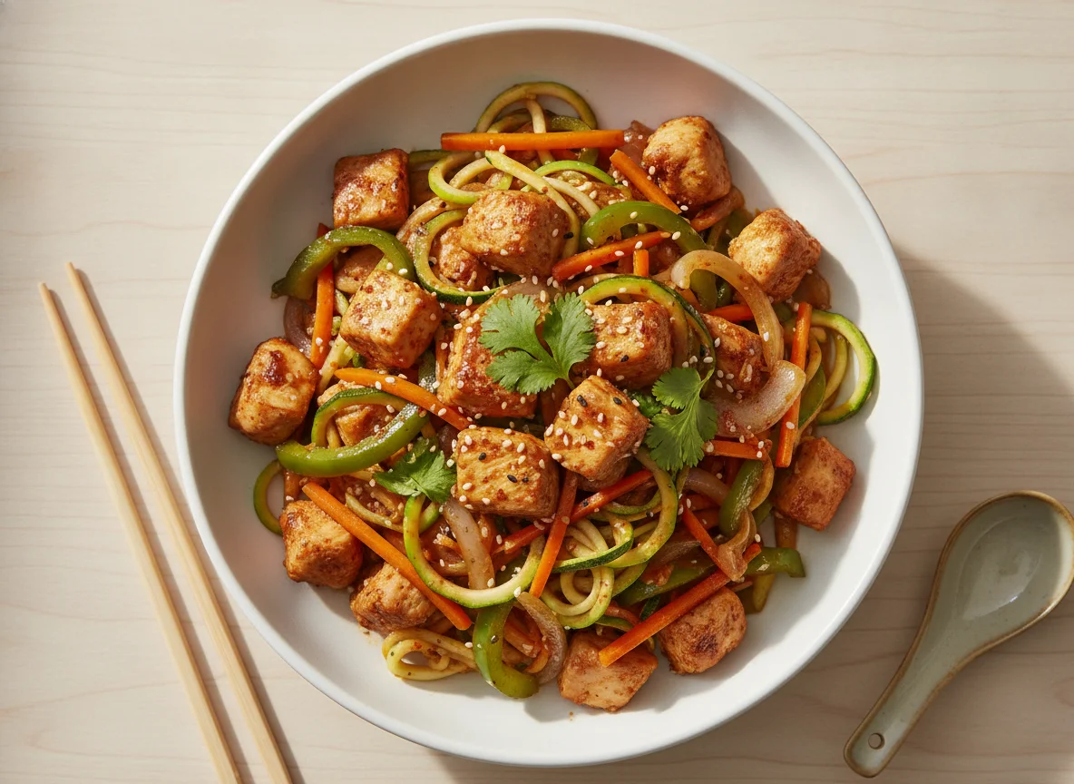 Chicken and Vegetable Stir-fry Bowl photo
