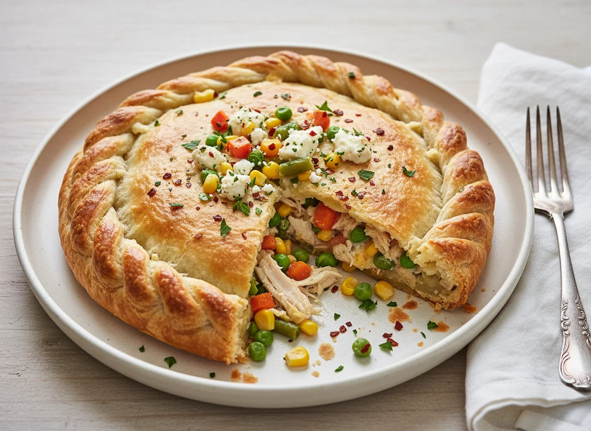 Chicken and Vegetable Stuffed Pastry photo