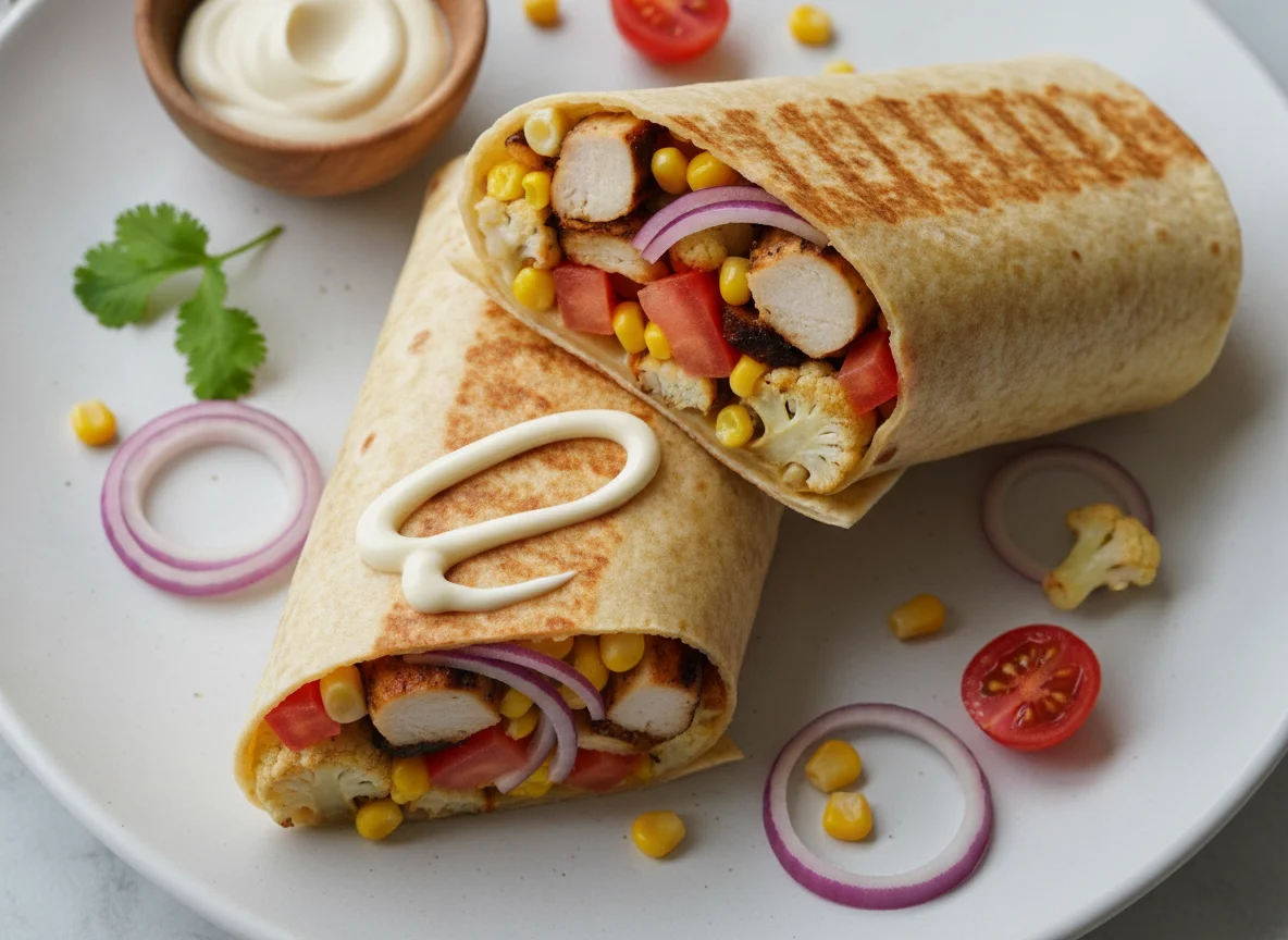 Chicken and Vegetable Tortilla Wrap photo