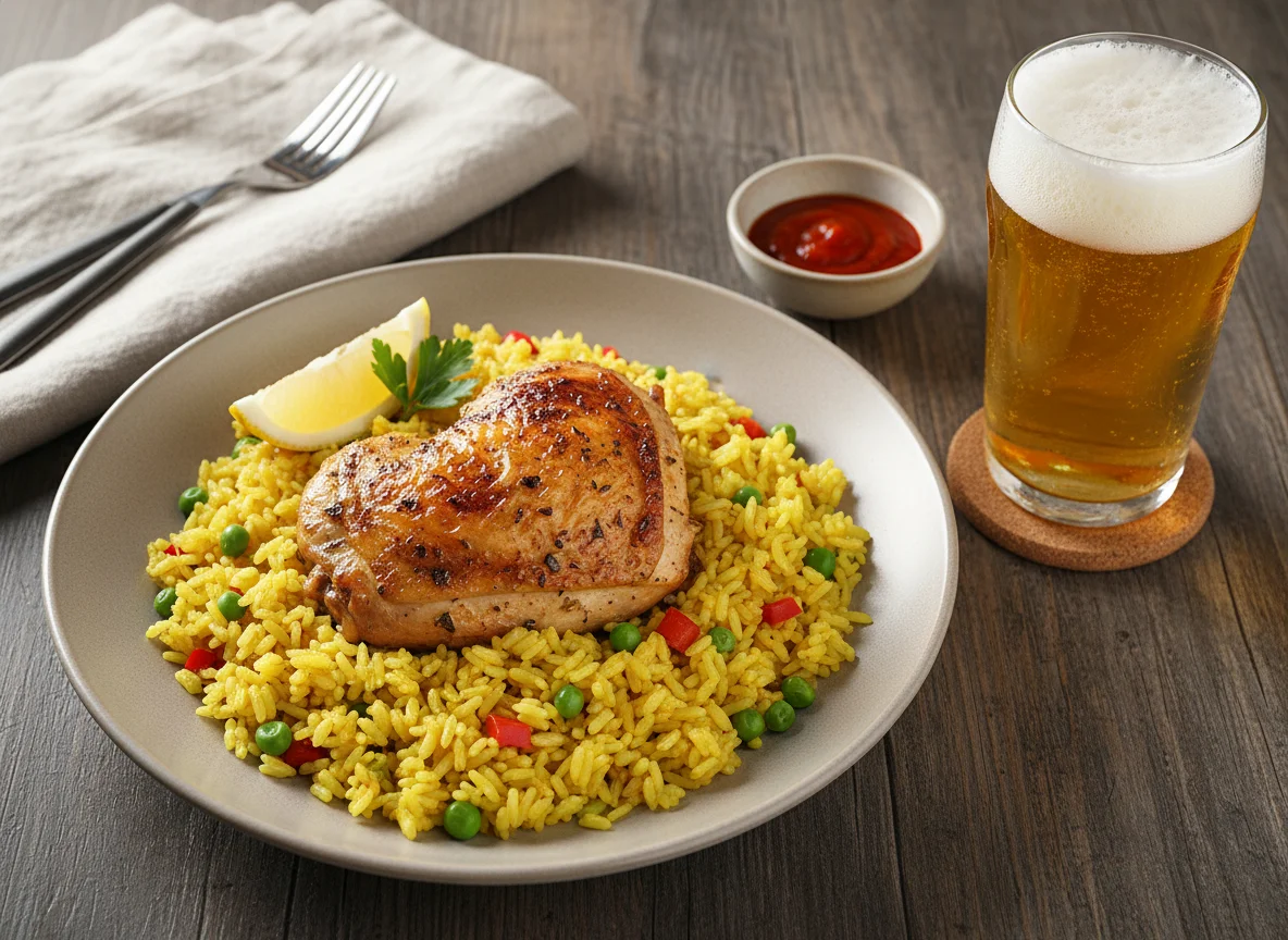 Chicken and Yellow Rice with Beer photo