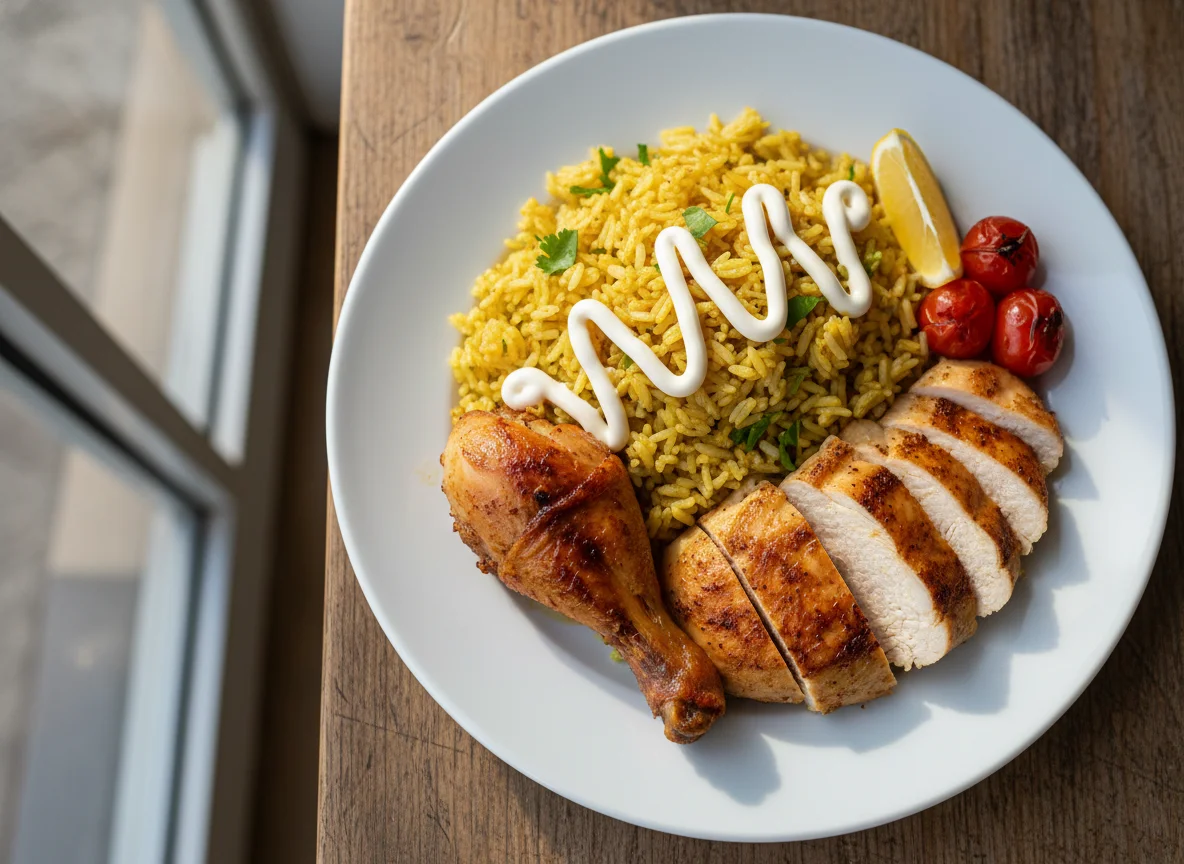 Chicken and Yellow Rice with Mayonnaise photo