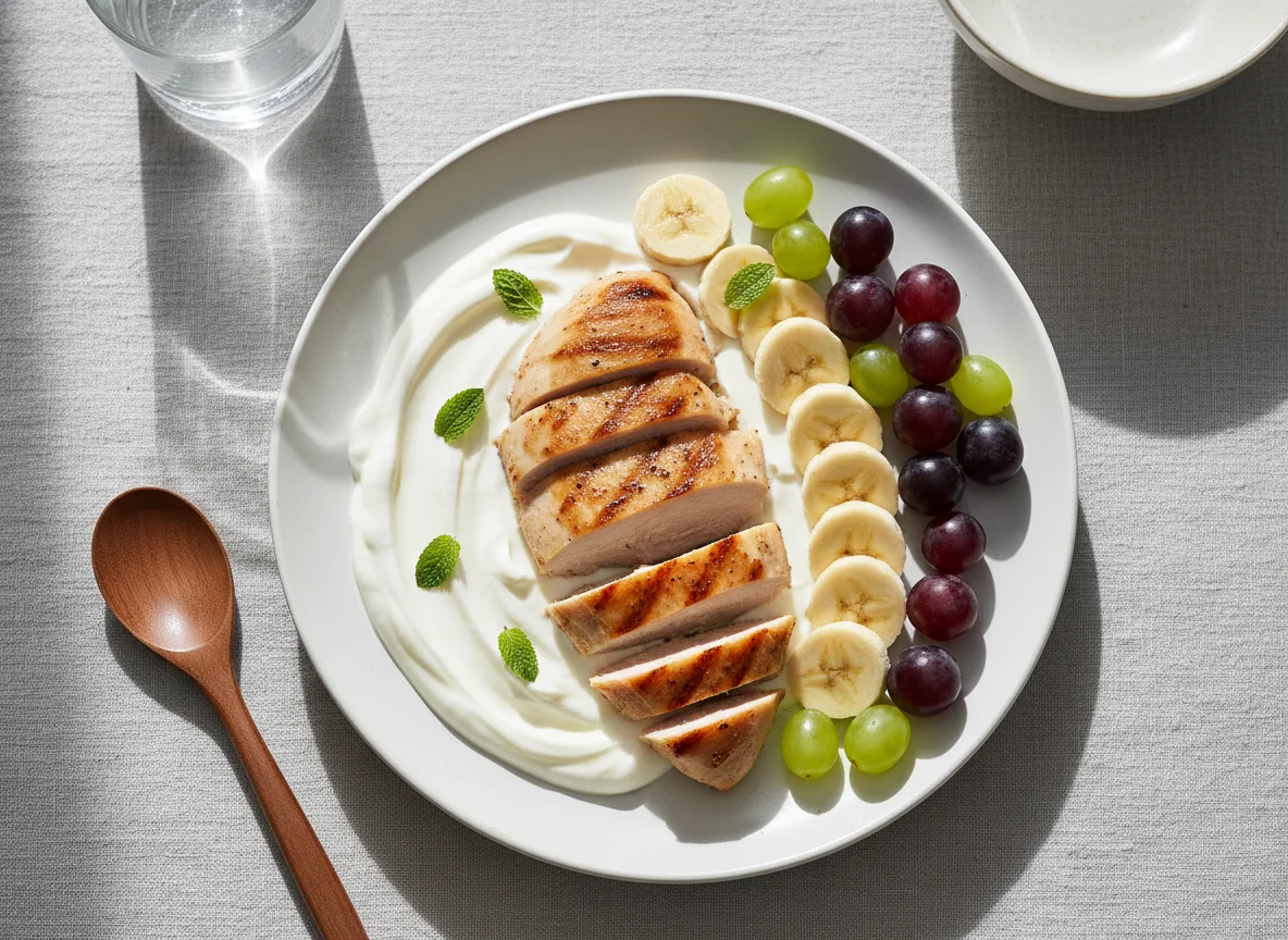 Chicken and Yogurt with Fruit photo