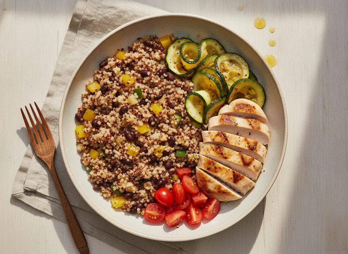 Chicken and Zucchini Grain Bowl photo