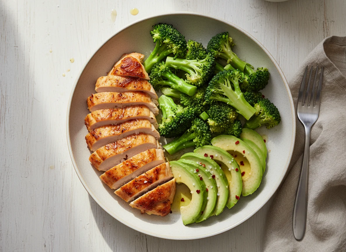 Chicken, Avocado and Broccoli Bowl photo