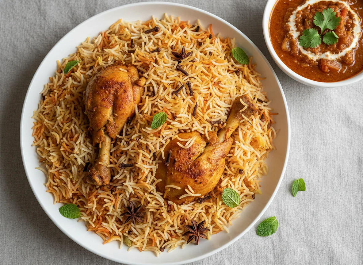 Chicken Biryani with Gravy photo