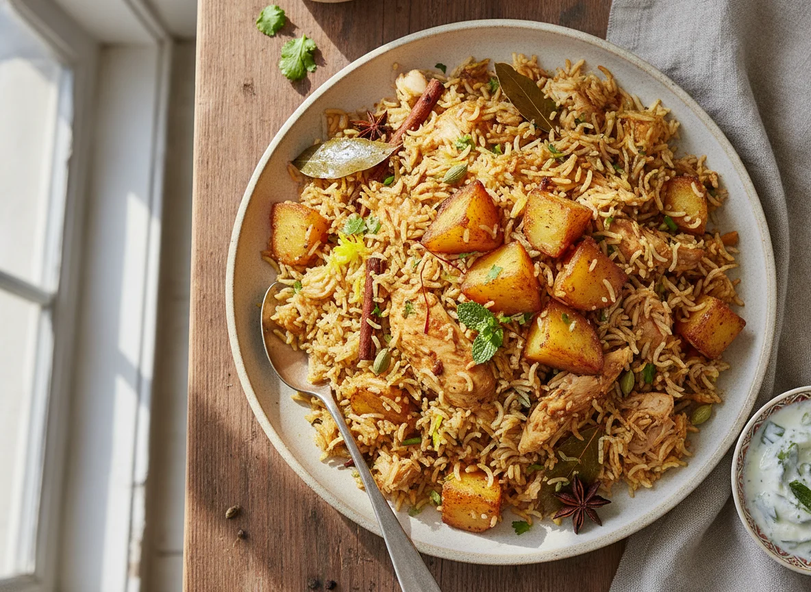 Chicken Biryani with Potato photo