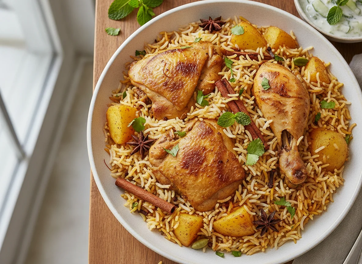 Chicken Biryani with Potatoes photo