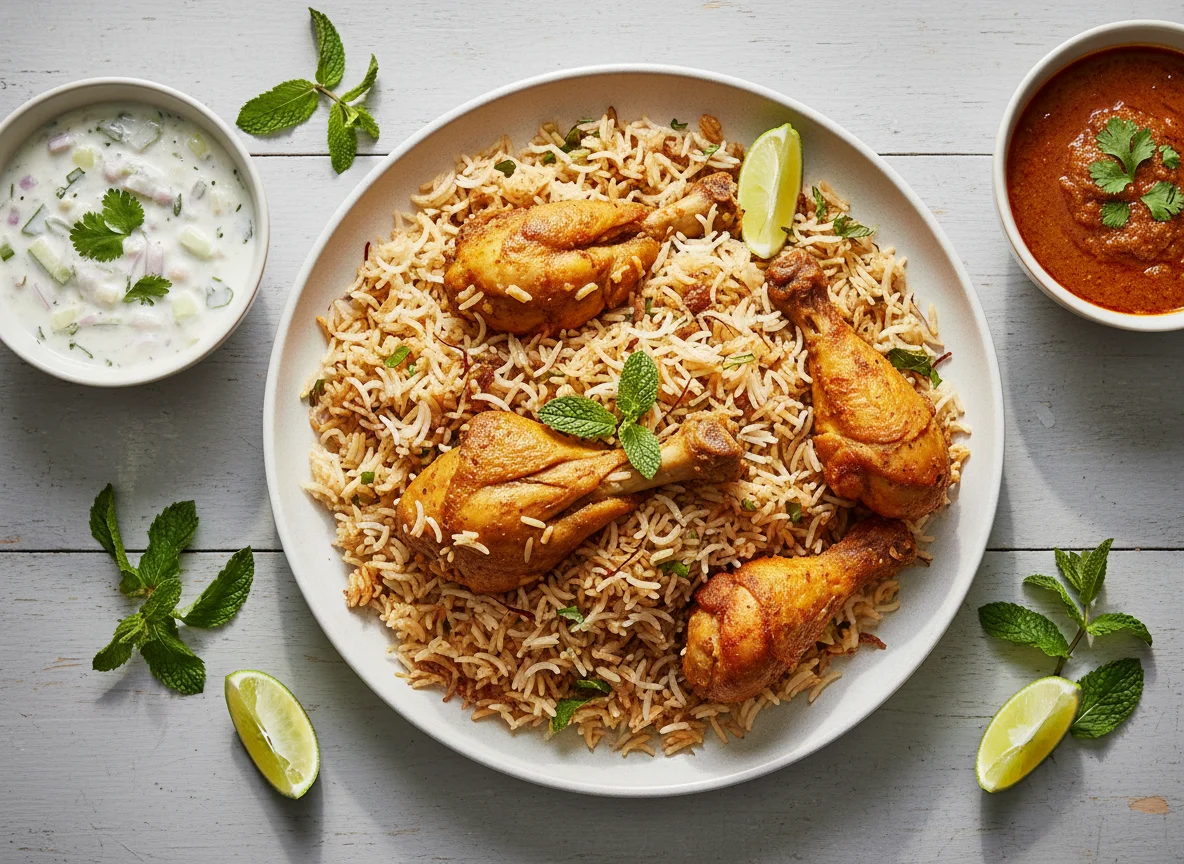 Chicken Biryani with Sides photo
