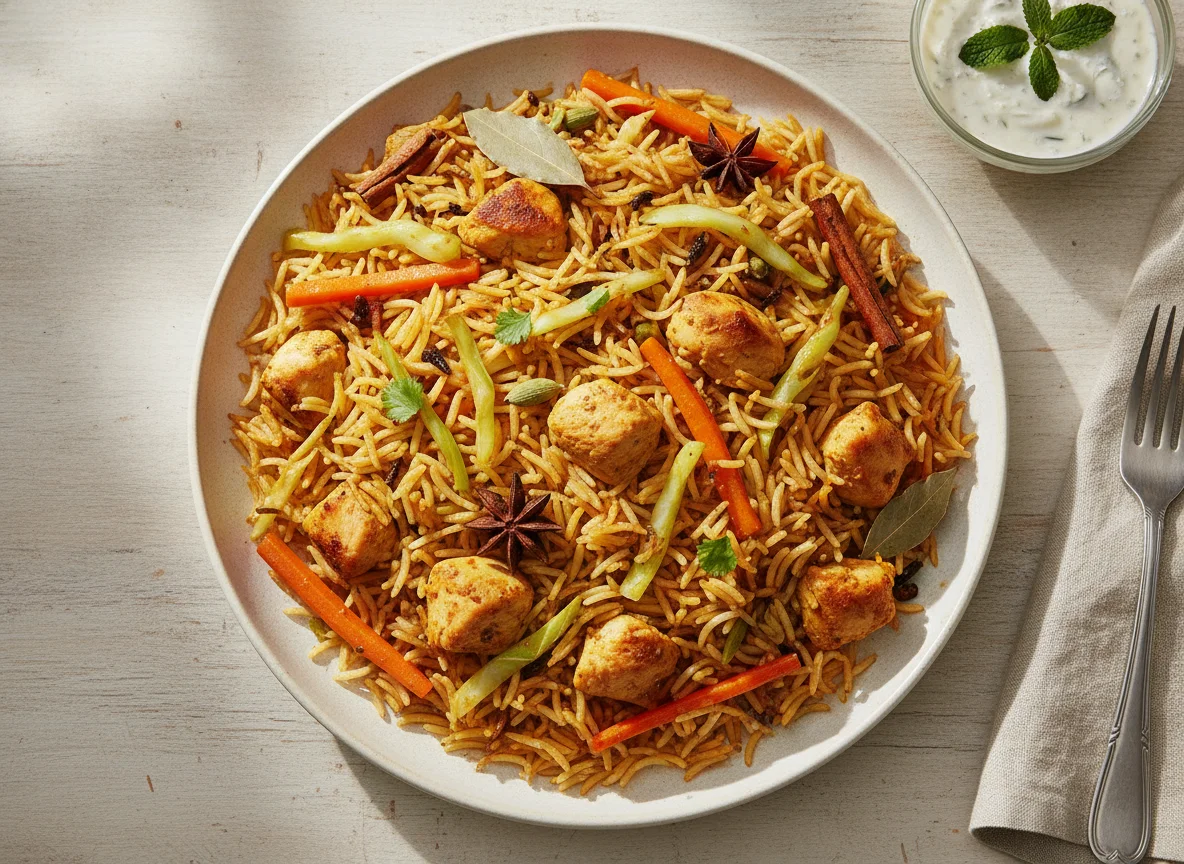 Chicken Biryani with Vegetables photo