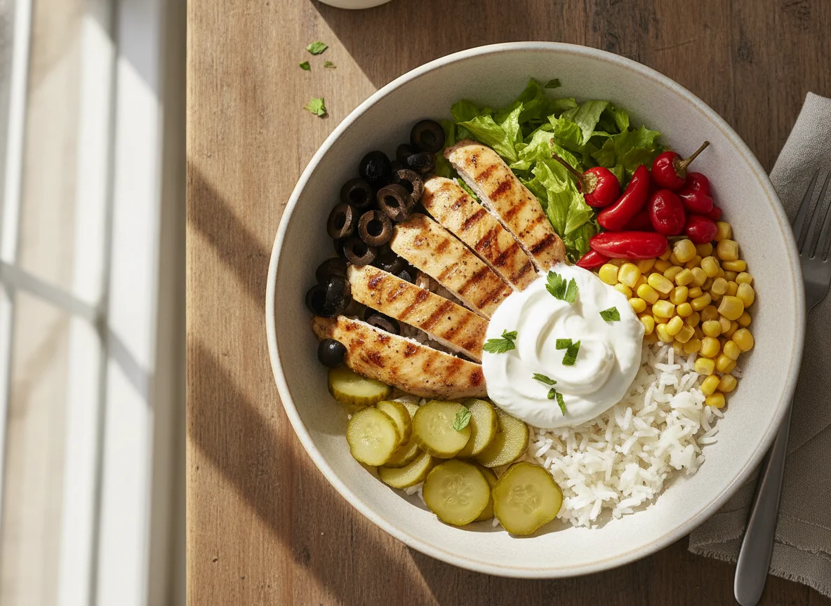 Chicken Bowl with Rice and Yogurt photo