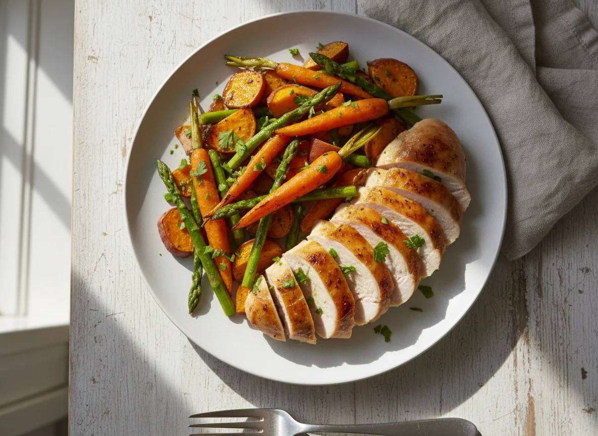 Chicken Breast with Roasted Vegetables photo