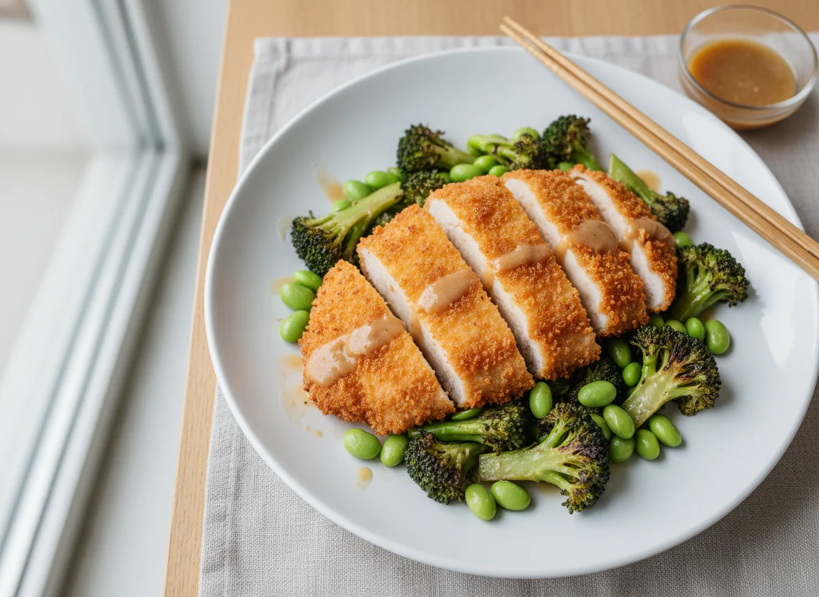 Chicken, Broccoli, and Edamame Meal photo