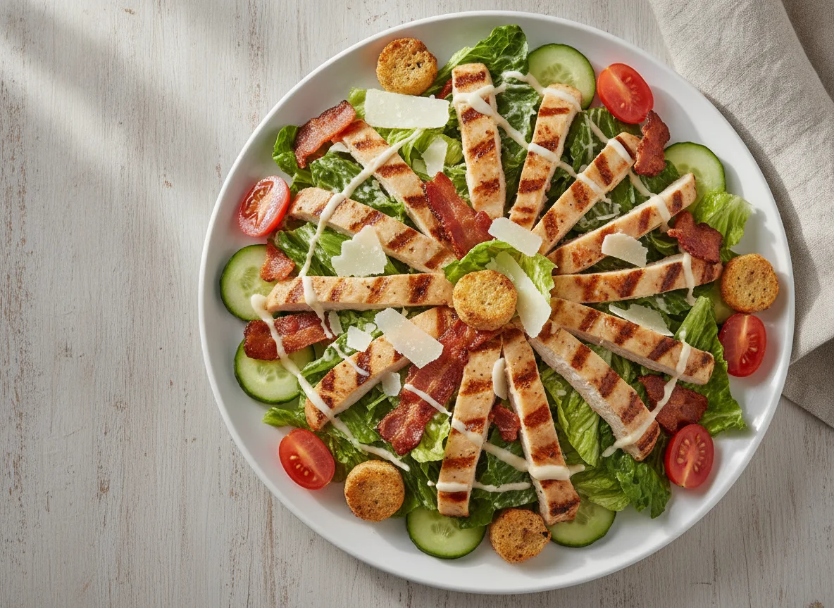 Chicken Caesar Salad with Bacon photo