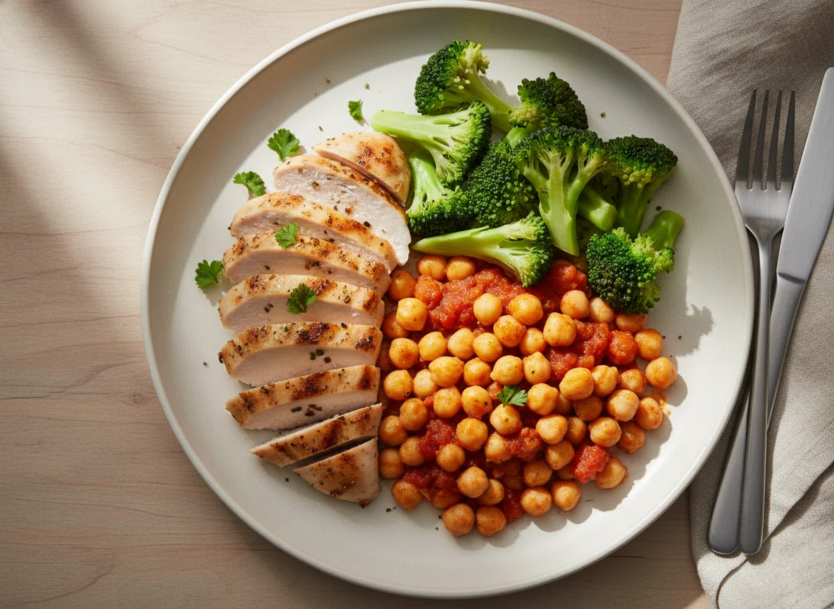 Chicken, Chickpea and Broccoli Meal photo