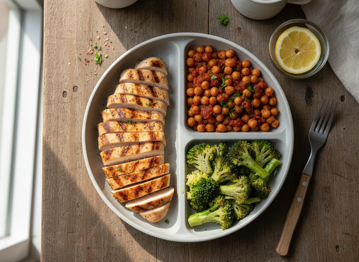 Chicken, Chickpea and Broccoli Meal Prep photo