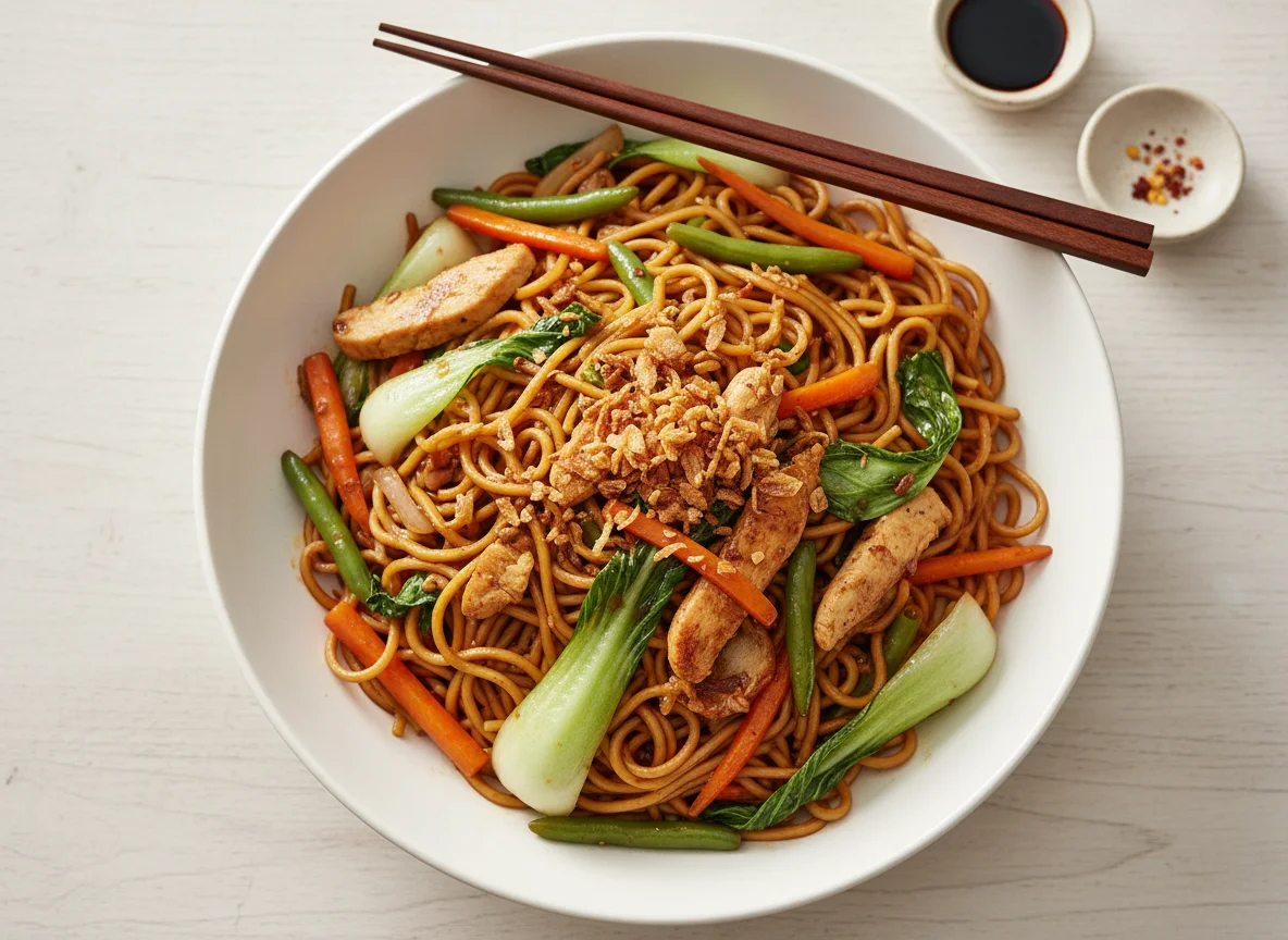Chicken Chow Mein with Vegetables photo